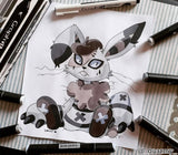 GRAPHIT Set of 12 markers - Mix Grey