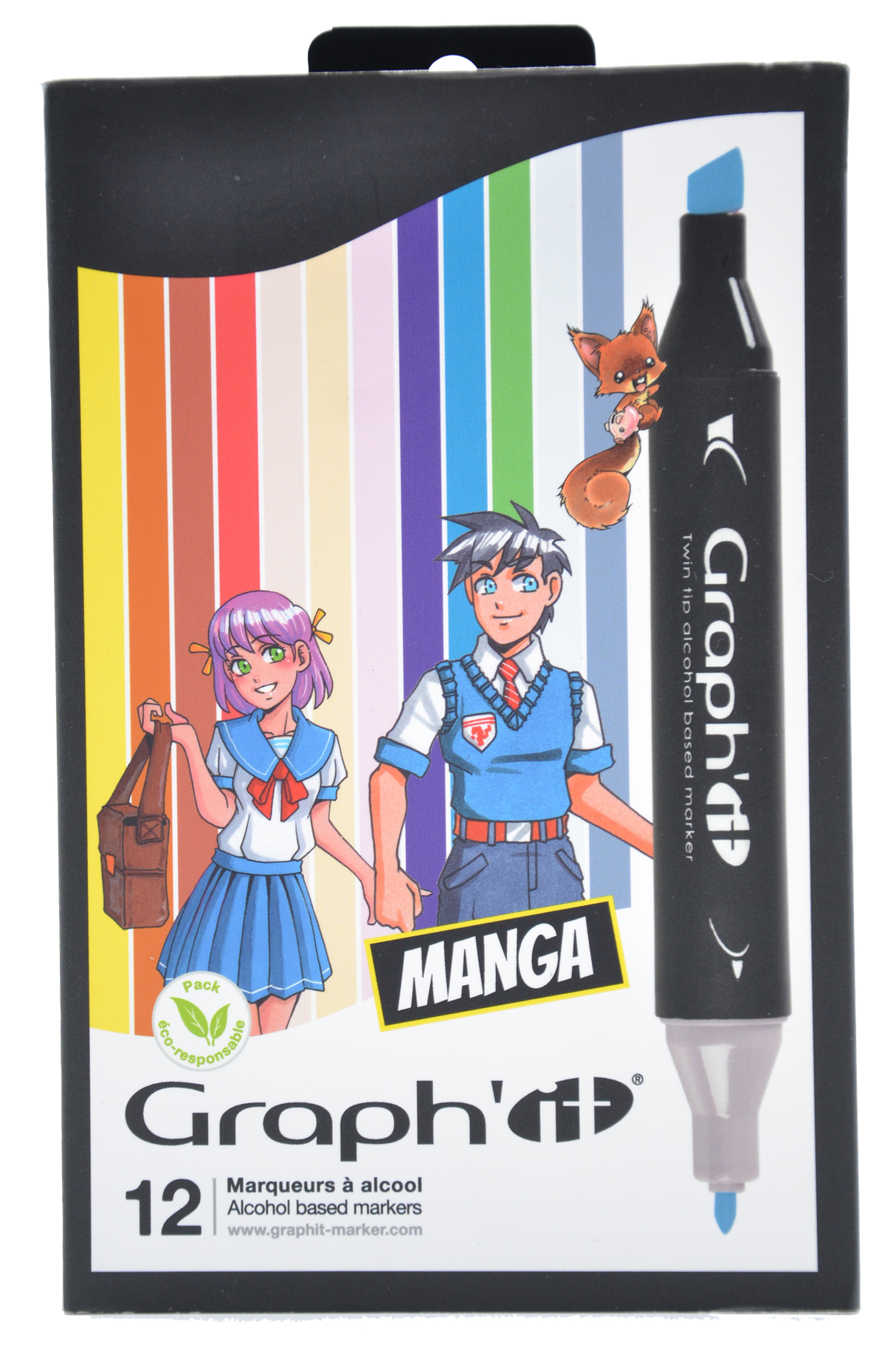 GRAPH'IT Double Ended Alcohol Markers - Manga (Pack of 12)