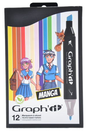 GRAPHIT Set of 12 markers-Manga