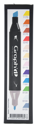 GRAPH'IT Double Ended Alcohol Markers - Manga (Pack of 12)