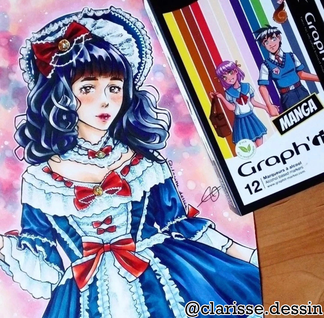 GRAPH'IT Double Ended Alcohol Markers - Manga (Pack of 12)