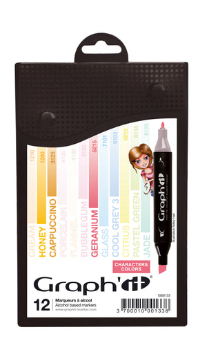 GRAPHIT Set of 12 markers-Manga Colours 2