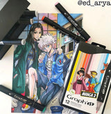 GRAPHIT Set of 12 Alcohol Markers- Manga Colours 2