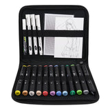 GRAPHIT Fine & Chisel Tip Alcohol Marker - Manga Essential Set