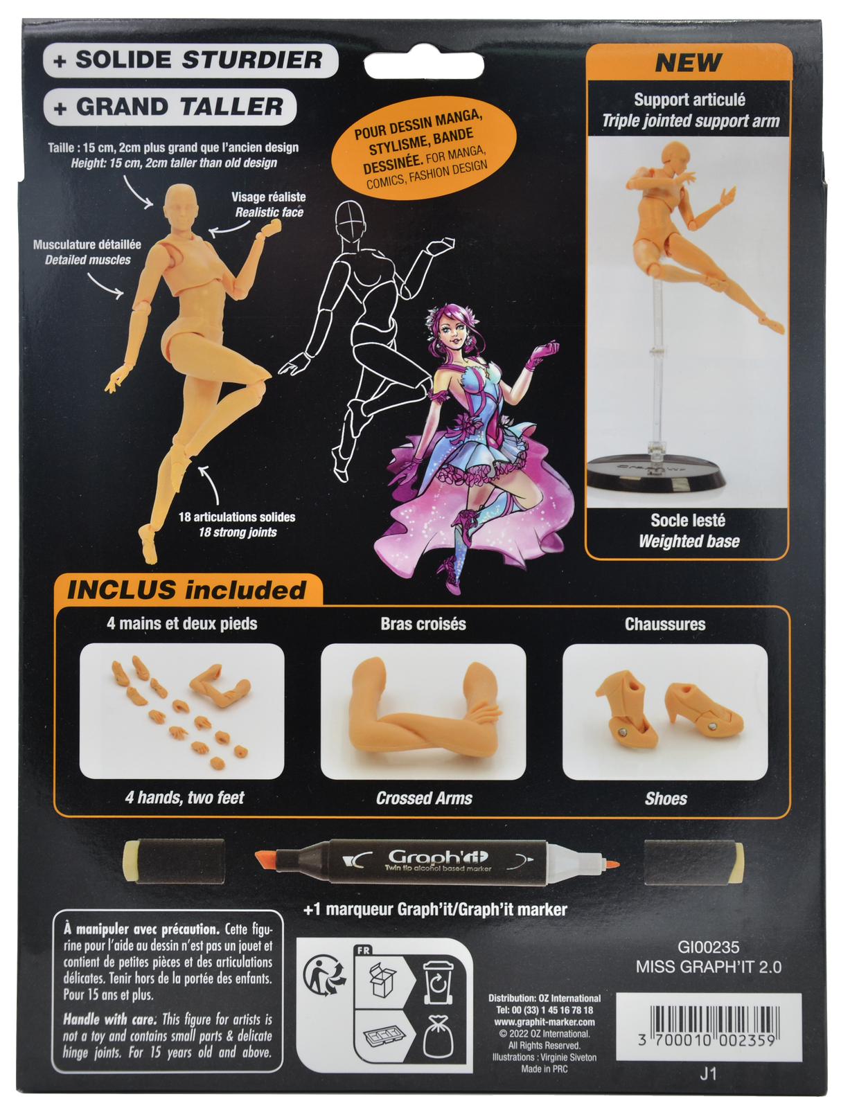 MISTER GRAPHIT  2.0 - Poseable Figure Set for dra