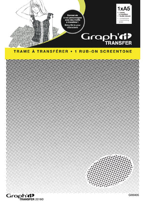 Graphit Transfer -1 A5  rub on screentone-No.6