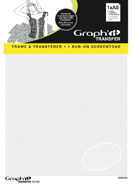 Graphit Transfer -1 A5  rub on screentone-No.7