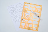 GRAPHIT Stencil Template for Comics Manga Speech