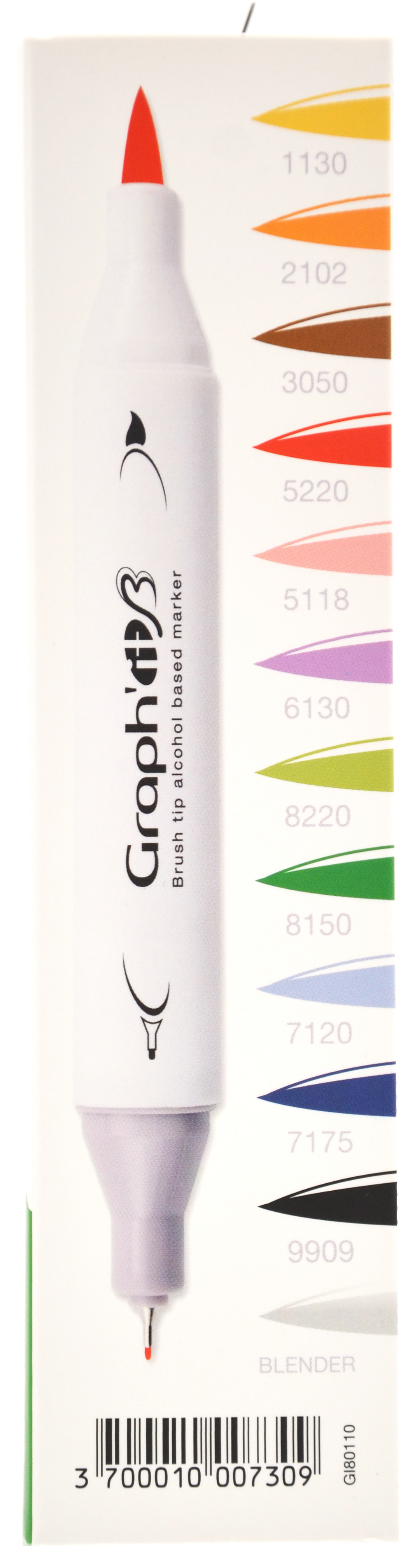 GRAPHIT BRUSH & EXTRA FINE Set 12 markers - Essent