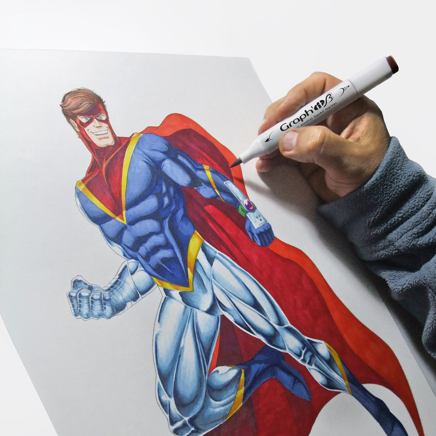 GRAPH'IT Brush Double Tip Alcohol Markers - Essential (Set of 36)