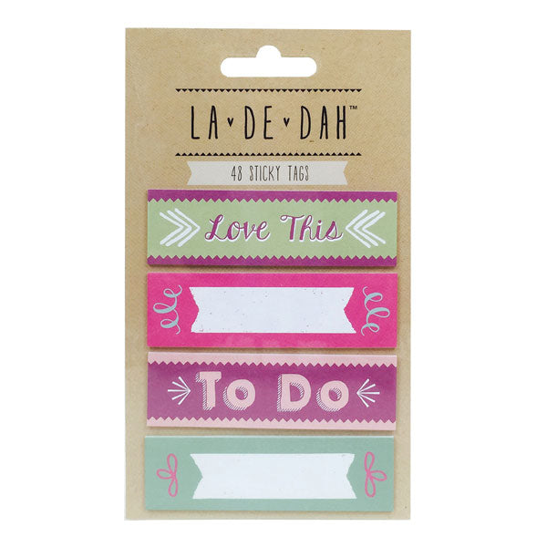 La De Dah Sticky Tags 48pk