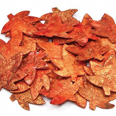 Gold Bark Leaf Shapes (Pack of 40) special
