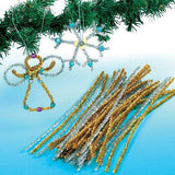 Gold & Silver Tinsel Pipe Cleaners (Pack of 72)