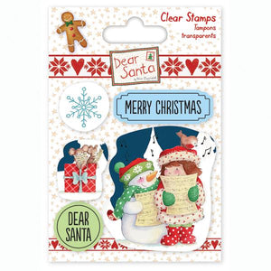 Dear Santa Clear Stamp - Carol Singing