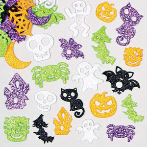 Halloween Glitter Foam Stickers (Pack of 120)