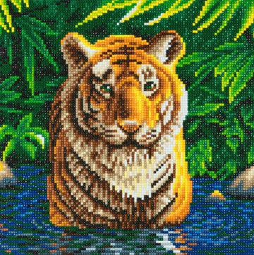 Tiger Pool 30x30cm Crystal Art Kit