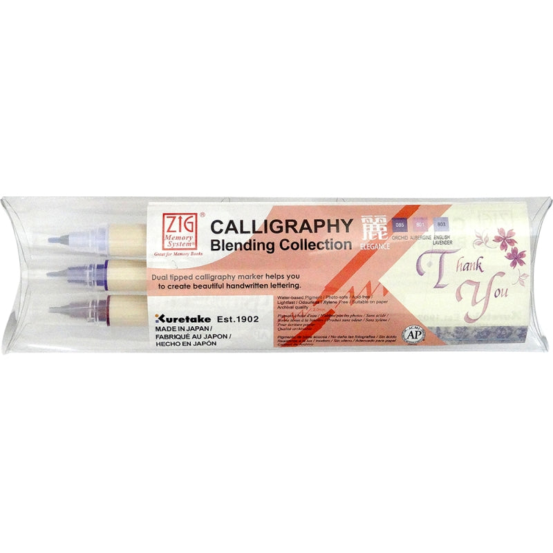 Zig Memory Calligraphy x3 Elegance3 Colour Blendin