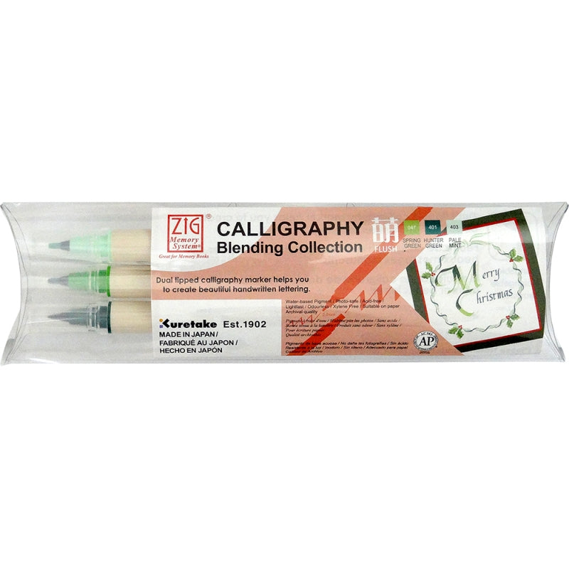 Zig Memory Calligraphy x3 Flush3 Colour Blending S