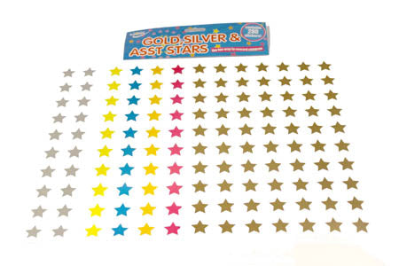 STAR STICKERS A4  ASST. COLS