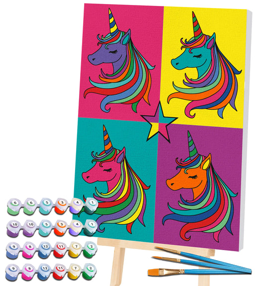 Unicorn Pop Art Paint By Numbers