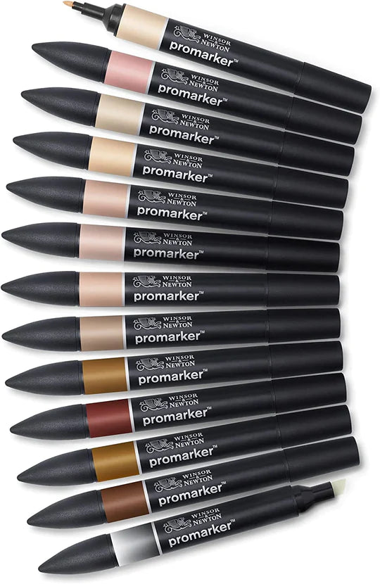 Winsor & Newton Promarker 12+1 Skin Tones Set