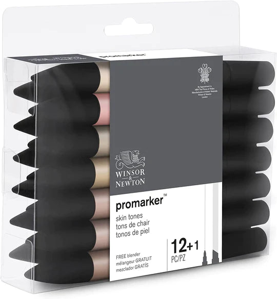 Winsor & Newton Promarker 12+1 Skin Tones Set