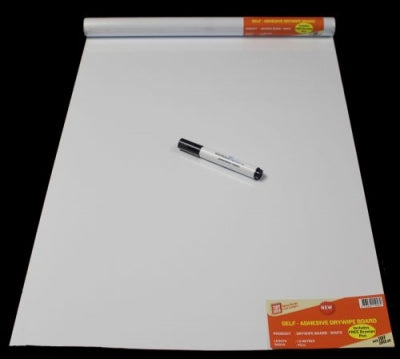 ROLL WHITE CHALK BOARD S/A 45CM X 1.5M *SPECIAL*