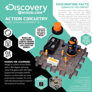 Discovery #Mindblown Action Circuitry Robot Spinner Experiment Set, with Mini Spinning Robot
