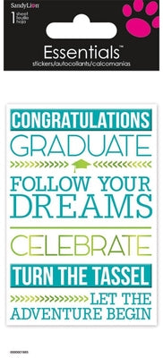 Essentials Sticker Sheet - Graduation Quotes