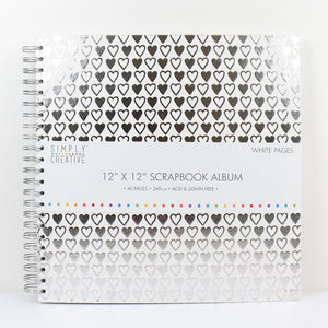 Simply Creative Album 12x12 - White with Hearts