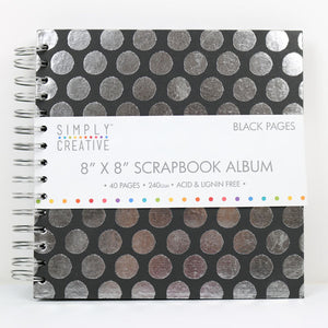 Simply Creative Album 8x8 - Black with Circles