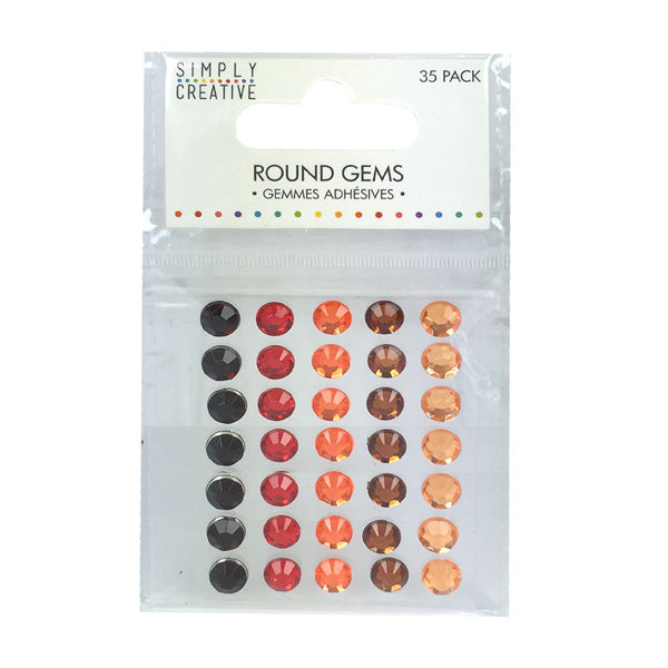 SC Gems - 35 pk Red & Orange