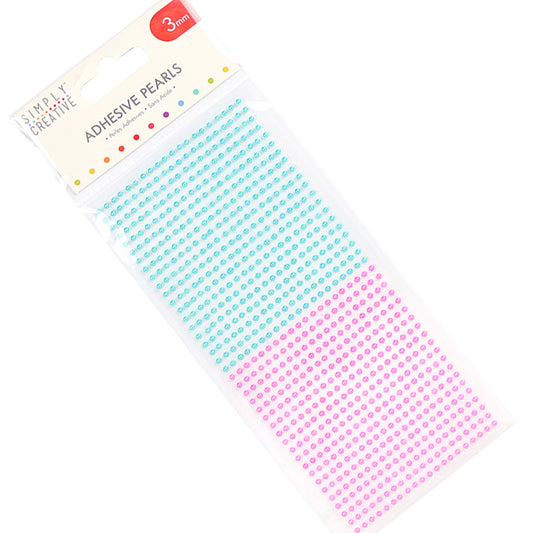 Simply Creative 3mm Pearls - 800 Pack Pink / Blue