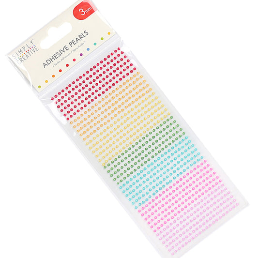 Simply Creative 3mm Pearls - 800 Pack Rainbow