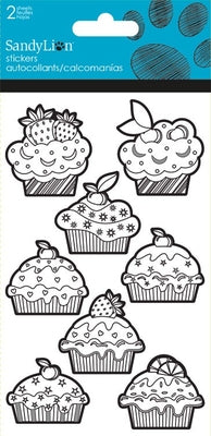 FOIL STICKER COLOUR ME CUPCAKES