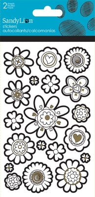 FOIL STICKER COLOUR ME FLOWERS