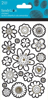 FOIL STICKER COLOUR ME FLOWERS