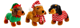25cm Keeleco Dachshund In Christmas Outfit
