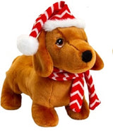 25cm Keeleco Dachshund In Christmas Outfit