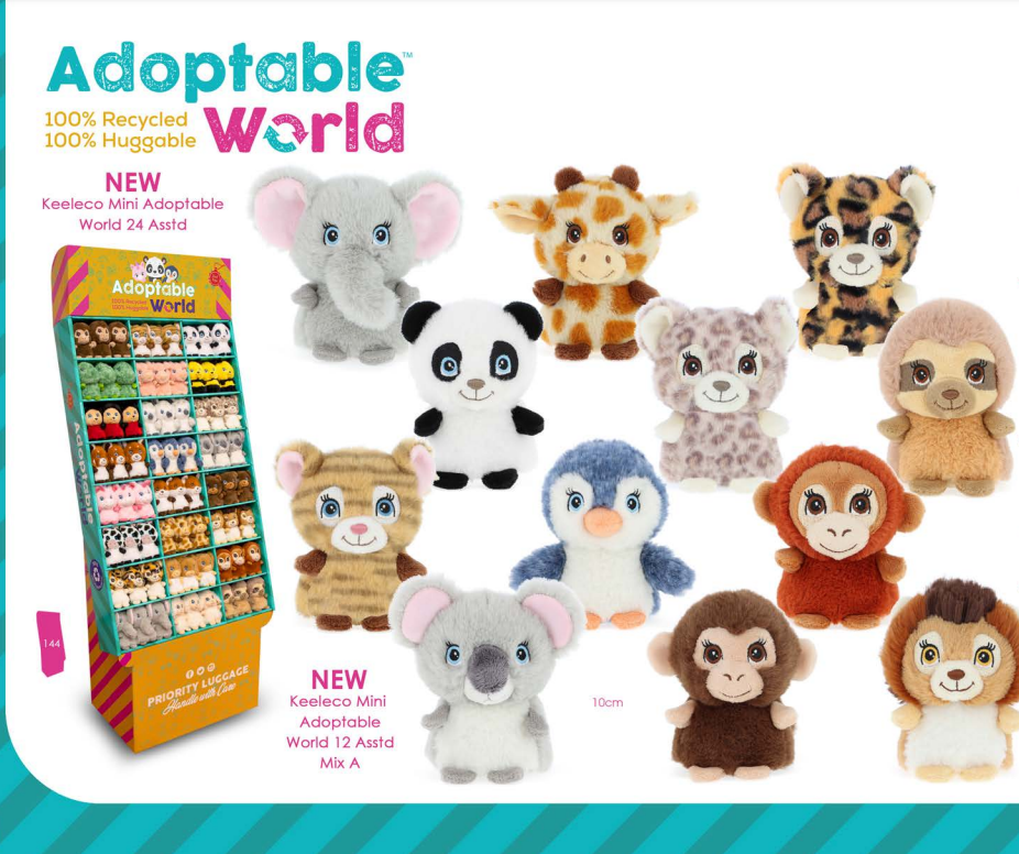 10cm Keeleco Mini Adoptable World 24 Asstd (288 pcs Offer)