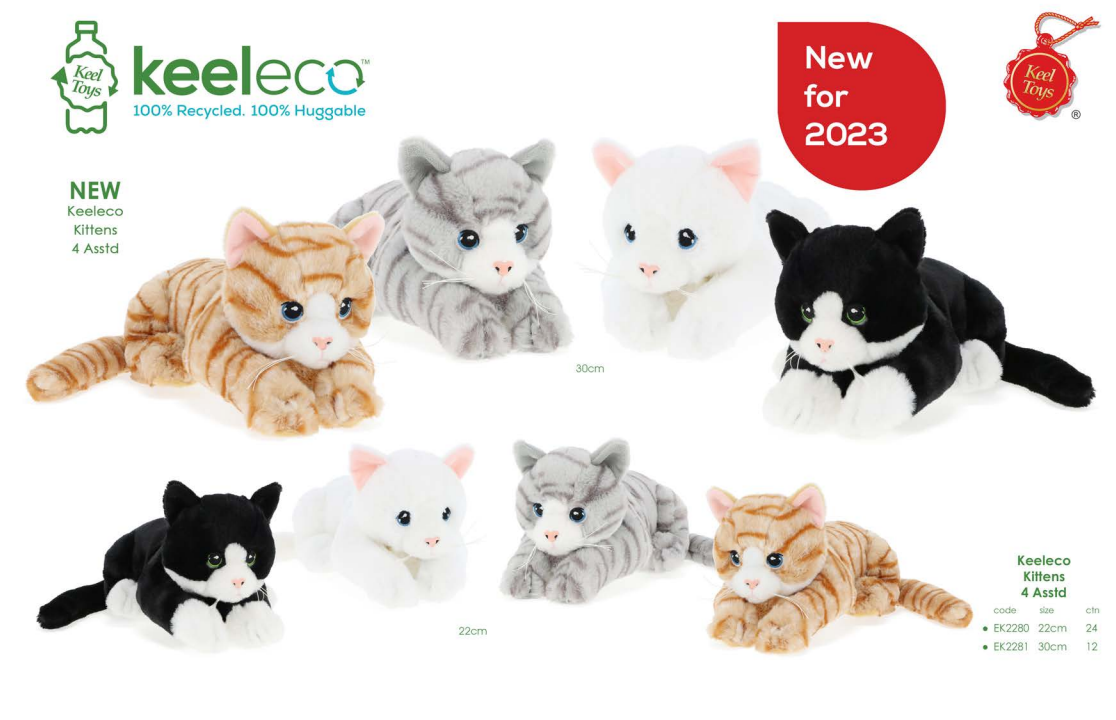 22cm Keeleco Kittens