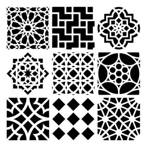 6x6 Stencil Moroccan Tiles