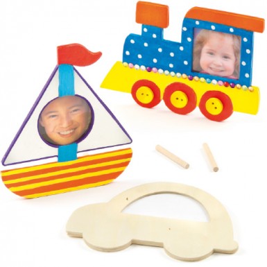 Transport Wooden Photo Frames (Pack of 3)