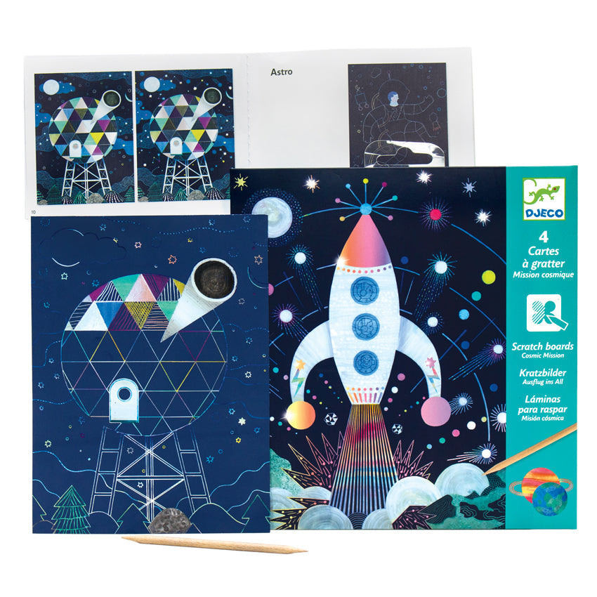 Djeco Scratch Art Cosmic mission