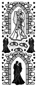 PEEL OFF STKRS- GOLD WEDDING