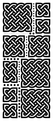 PEEL OFF STKRS-CELTIC SQUARES SILVER