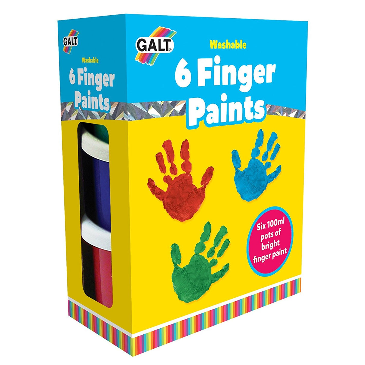 Galt 6 Finger Paints - Washable
