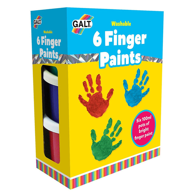 Galt 6 Finger Paints - Washable