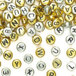 Gold & Silver Alphabet Beads (400 Pack)