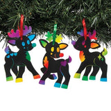 Reindeer Scratch Art Decorations (Pack of 10)